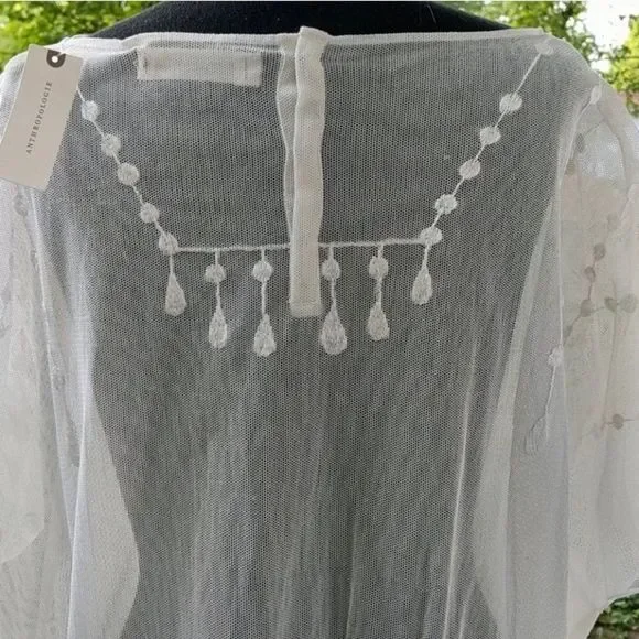 Anthropologie Blusa Palmeras Poncho NWT